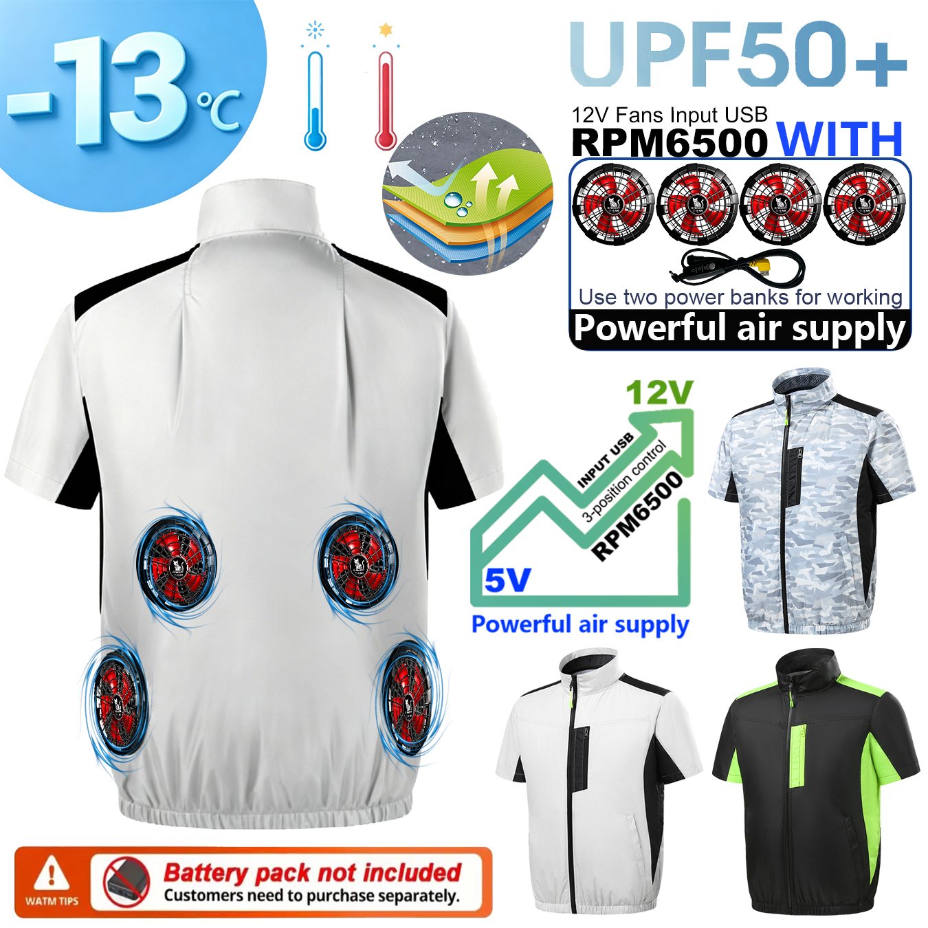 Summer 4 Fans Air Conditioning - Outdoor Sport Windbreaker review and price