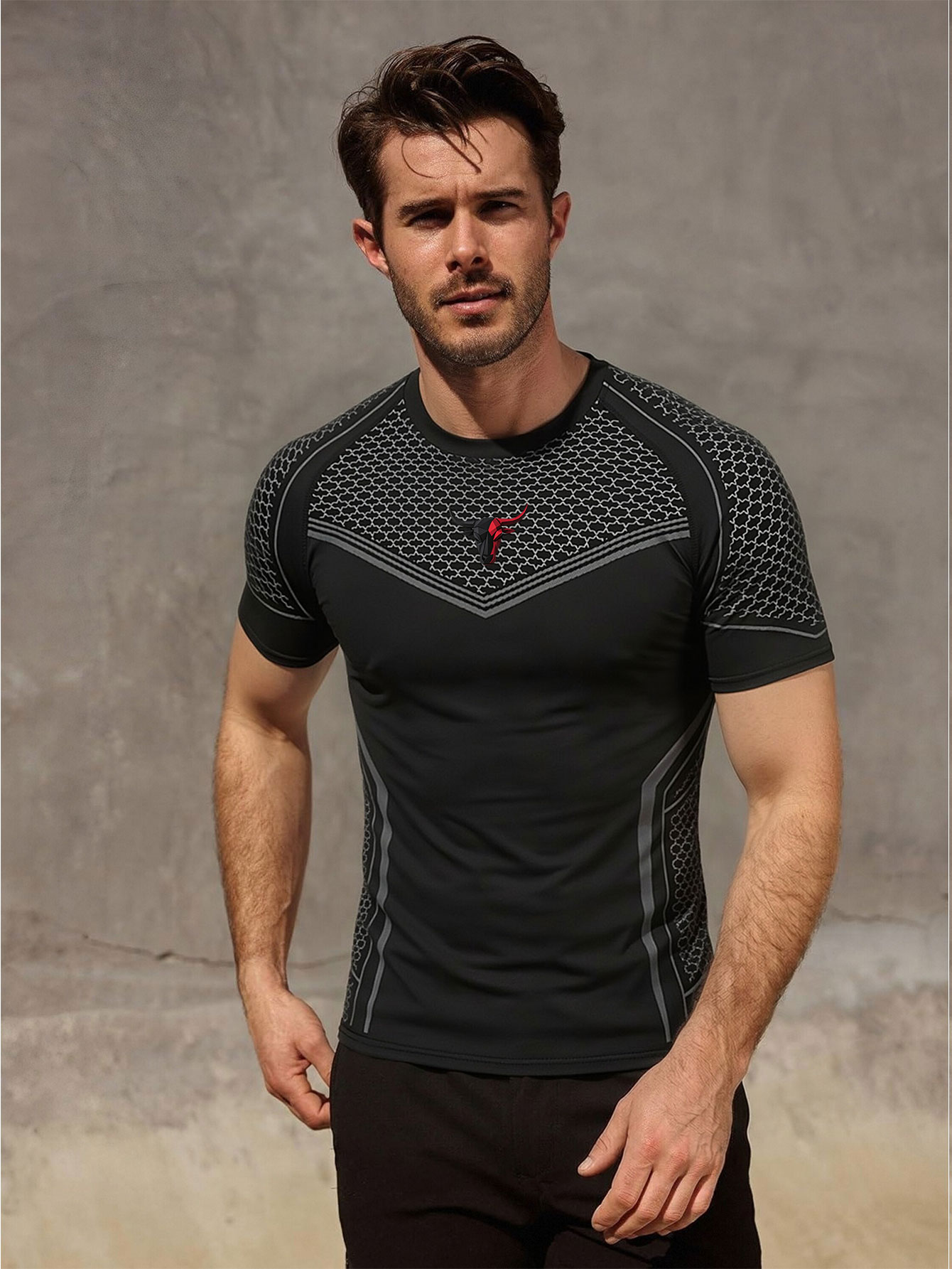 Gym Hub Printed Men's Compress - Outdoor Sport.Hub review and price