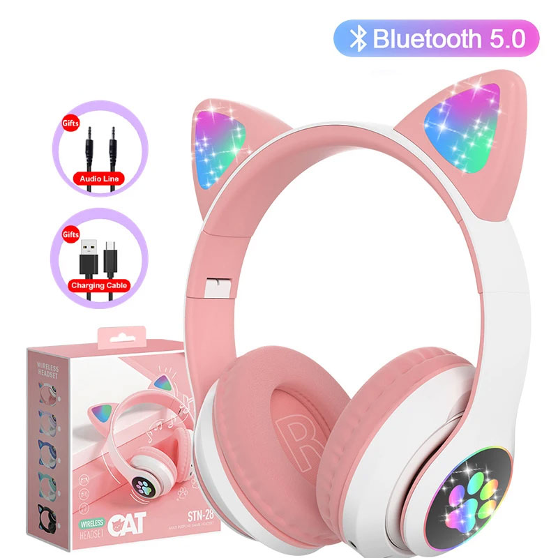 Flash Lamp Cute Cat Ears Headp - Outdoor Sport Activities For Kids review and price
