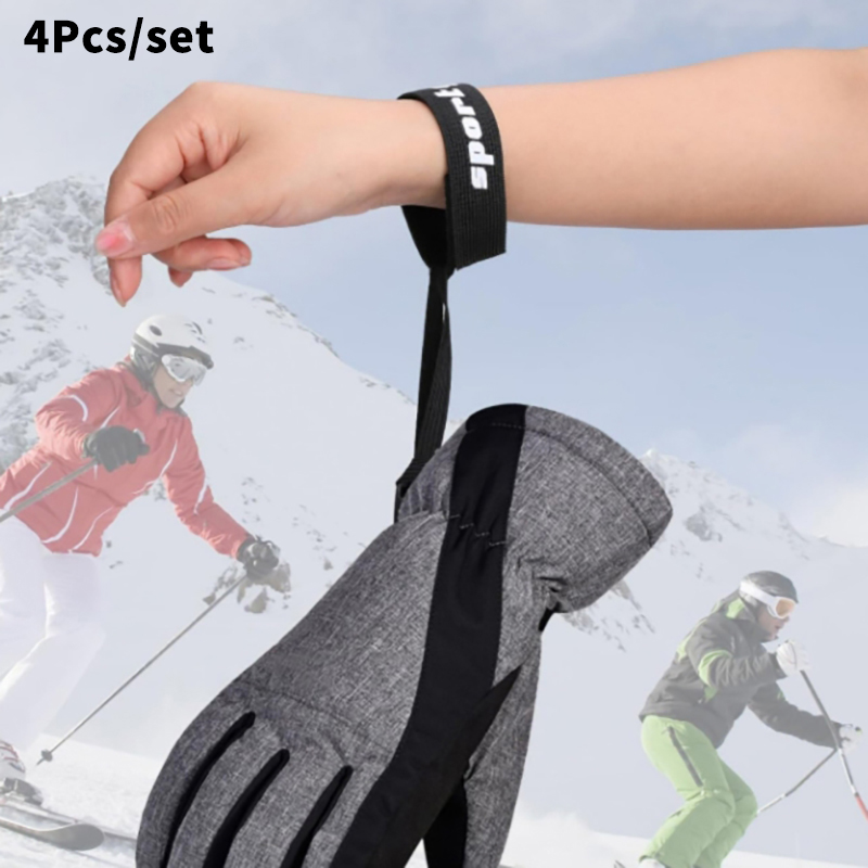 4Pcs Ski Glove Wrist Strap Glo - Outdoor Sport Gloves review and price